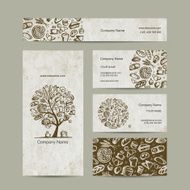 Bakery business cards design N2