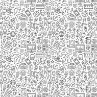 music seamless pattern N7