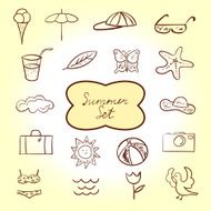 Set of summer icons