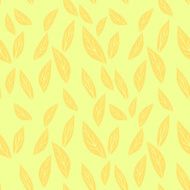 Hand drawn vector illustration Abstract foliage seamless pattern