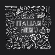 Restaurant cafe italian menu