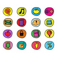 Hand drawn vector illustration icons