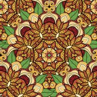 Vector Seamless Colored Ornate Pattern N11