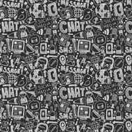 seamless doodle communication pattern N74