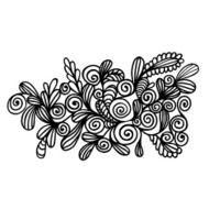 Doodle floral element