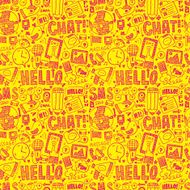 seamless doodle communication pattern N78
