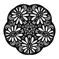 Vector Beautiful Deco Black Star N19
