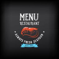 Seafood menu and badges design elements N8