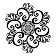 Vector Beautiful Deco Black Mandala N139