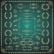 Vector Golden Glossy Luxury Hand Drawn Design Elements N4