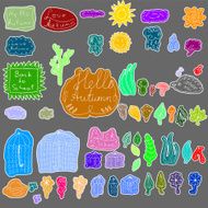 Autumn doodle weather collection N2