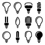 Light bulbs Bulb icon set N4