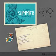 Old Postcard Design Template N6