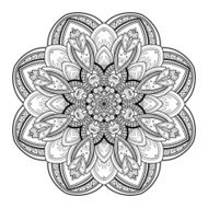 Vector Beautiful Deco Black Mandala N141
