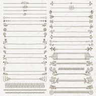 Vintage hand drawn design elements set 7 Vector illustration