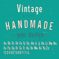 vintage handmade alphabet vector illustration