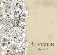 Invitation with flowers