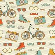 Hipster Doodles Seamless Pattern N2