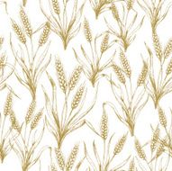Wheat seamless pattern Vector illustration