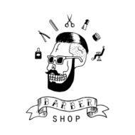 Barber shop Trendy elements about hairdresser theme Hipster logotype Isolated N5