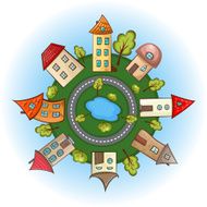 houses in a circle