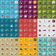 Flat concept set modern design a unique collection of sushi N5