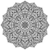 Vector mandala with floral ornaments