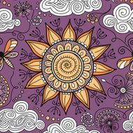 vector seamless sunny floral pattern N3
