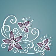 Vector Colored Floral Background Hand Drawn Texture N98