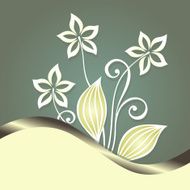 Vector Colored Floral Background Hand Drawn Texture N99