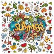 Doodles abstract decorative summer background N14