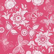 Floral Seamless Pattern Background Vector illustration N8