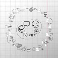 Doodle design vector set concept for cooperation