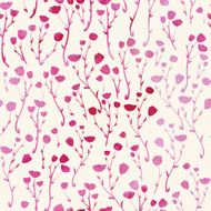 Seamless pattern with hand drawn doodle flowers N6