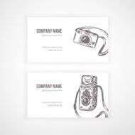visit card with photo cameras
