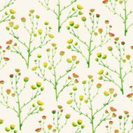Seamless pattern with hand drawn doodle flowers N7