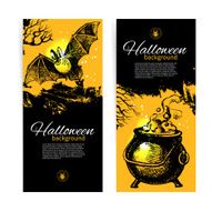 Set of Halloween banners N3