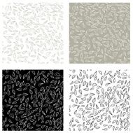 Set of seeds hand drawn seamless pattern