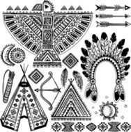 Tribal native American set of symbols N10