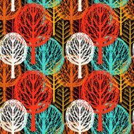 Seamless pattern with trees N5