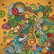 Doodles abstract decorative summer background N16