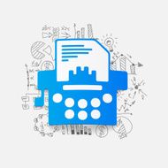 Drawing business formulas typewriter N32