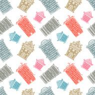 Seamless pattern with buildings N2
