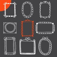 Collection of hand drawn frames Cute photo frames