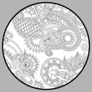 coloring book page for adults - zendala N30