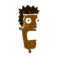 cartoon shocked man&#039;s face N9