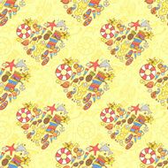 Summer beach heart pattern N2