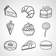 Hand drawn icons - sweets