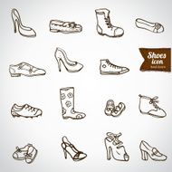 Different shoes icon set vector illustration N3