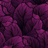 Retro seamless pattern with abstract doodle leaves N4